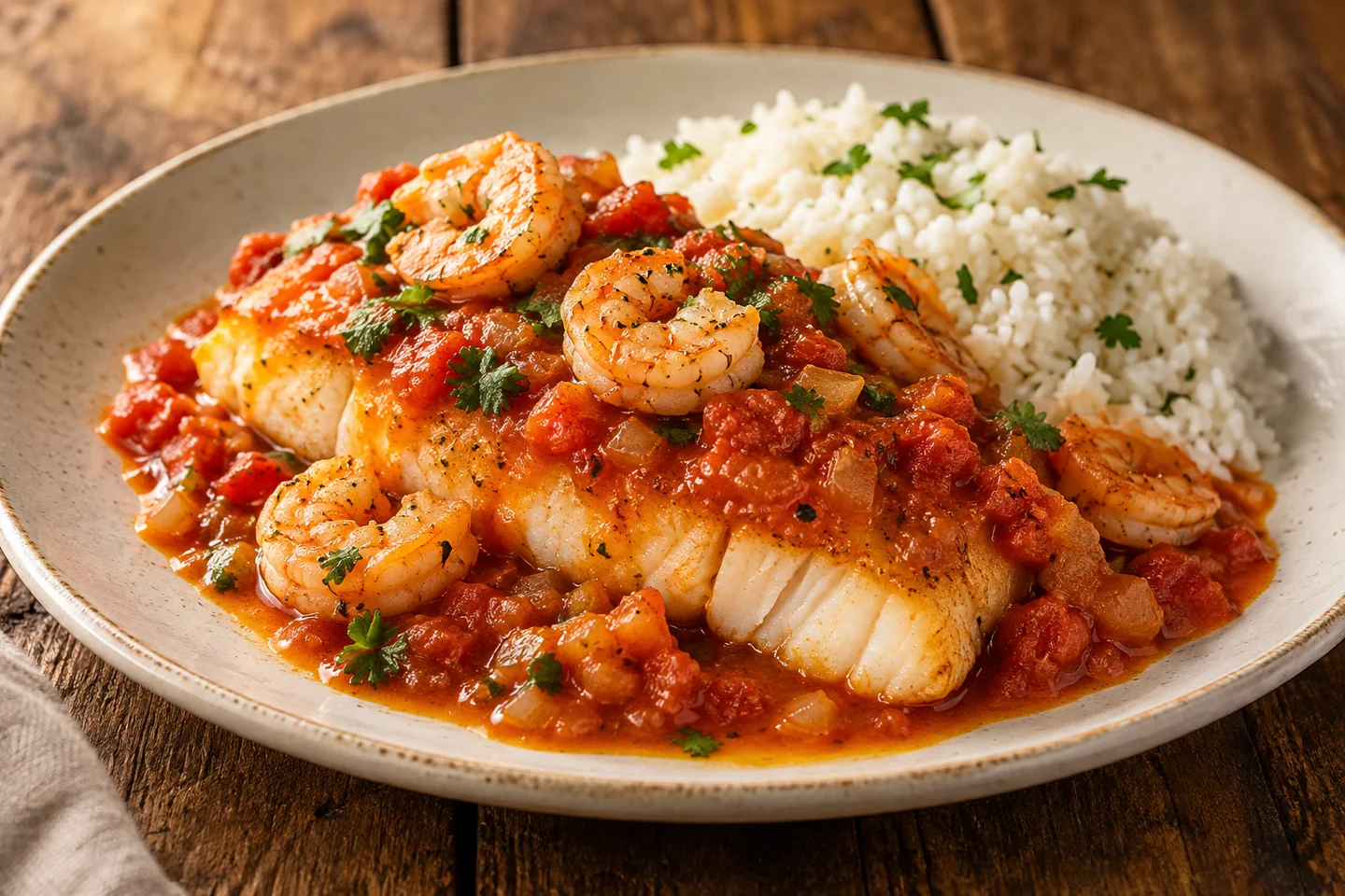 Imagem ilustrativa de Peixe ao Molho de Camarão